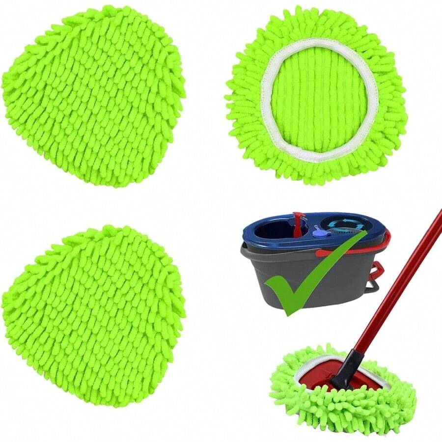 Mop Heads Replacements Compatible With Ocedar RinseClean 2 - System 3 Pack Spin Mops Refill Microfiber Chenille O Cedar Dry Wet Cleaning All Hard - Surfaced Floors Washable - 最初的 - 查看 1