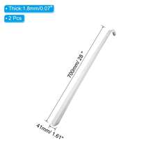 Shoe Horn, 2Pcs Stainless Steel Curved Handle Thickened Shoe Helper, Metal Shoe Horns For Women Men Adults Seniors Boots - Black 28" - View 2