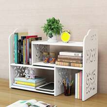 Corner Desk Organizer, Equipped With An Adjustable Study Bookshelf For Books, Documents And Office Supplies. Space-Saving Multi-Functional Storage Rack, Nail Board Design, Expandable Width, Durable Metal Frame - A - View 9