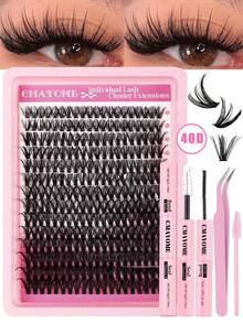 Kẹp mi dày 12-18mm Kẹp mi cụm 10D- 100D 240 cụm D Curl Volume Kẹp mi 3D tự nhiên Kẹp mi từng cụm dày Mi nối D Curl Cluster Bộ mi giả đa năng Bao gồm keo dán mi & keo dán mi, nhíp mi giả và cọ mi giả Tự trang điểm tại nhà, đi lễ hội hoặc khi di chuyển. - Hồng - Xem 6