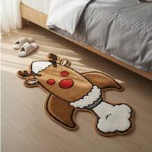 1pc Space Rocket Cartoon Rug, Creative Astronaut Theme Carpet For Living Room, Bedroom, Entryway, Kitchen, Bathroom, Plush, Fluffy, Autumn/Winter, Thick/Soft