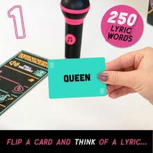 Official Grab The Mic – Family Karaoke Board Game W/Foam Mic, 8+ Ages, 2-0 Players - Games For Bad Singers W/ 250 Lyrics (25 Cards) For Hilarious Game Nights & Birthday Party,  Gift,24458436 - 彩色 - 查看 5