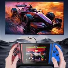 圣诞装饰 Q21 便携式复古视频手持游戏机 3.5 英寸操纵杆控制台内置 500 个游戏无线控制器游戏棒可充电连接电视（采用经典红蓝/蓝/红/白配色方案） - 彩色 - 查看 6