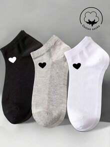 30/20/15/10/5/3/1 双装女士棉袜，隐形袜，短袜，白色袜，灰色袜，黑色袜，女士袜，可爱袜，女童袜，四季皆宜，透气网眼设计，吸湿排汗，柔软顺滑，适合节日、运动、休闲、商务等日常穿着，颜色随机组合 - 彩色 - 查看 2