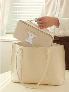 1pc Waterproof PU Leather Makeup Bag, Transparent Toiletry Bag, Large Capacity Travel & Swimming Bag, Dry & Wet Separation Cosmetic Organizer Bag, Portable Waterproof Toiletry Bag, Travel & Swimming Bag, Bathing & Fitness Organizer Bag, Transparent Waterproof Beach Bag, Oval Cylindrical Beach Tote, Transparent Beach Bag, Shoulder Bag, Swimming Bag, Bathing Organizer Bag - Multicolor - View 17