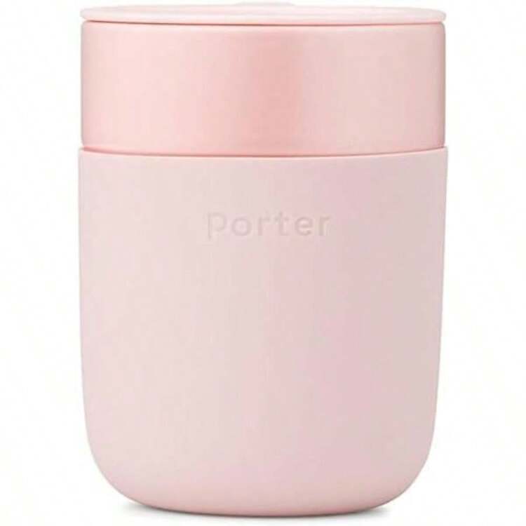 W&P WP-PMCL-TZBL Porter Ceramic Mug With Silicone Sleeve, 16 Oz | On-The-Go | Reusable Cup For Coffee Or Tea | Portable (12 Oz Blush) - Type2 - 查看 1