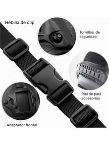 Casco protector de combate con rieles laterales y soporte NVG para caza de paintball militar táctica Airsoft - Negro - Ver 8