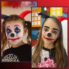 Halloween Clown Headband Sponge Clown Nose For Kid Funny Festival Dress Up Party Performance Accessories Black Red Standard