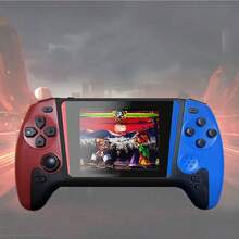 圣诞装饰 Q21 便携式复古视频手持游戏机 3.5 英寸操纵杆控制台内置 500 个游戏无线控制器游戏棒可充电连接电视（采用经典红蓝/蓝/红/白配色方案） - 彩色 - 查看 12