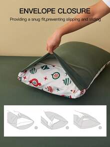 Juego de sábanas con estampado de bolas y campanas navideñas, 3/4 piezas, con funda de almohada, de tacto suave como una nube, resistente a las arrugas y al encogimiento, incluye 1 sábana plana + 1 sábana ajustable + 1/2 fundas de almohada, sábana de bolsillo profundo, para camas de todos los tamaños, certificado Oeko-Tex