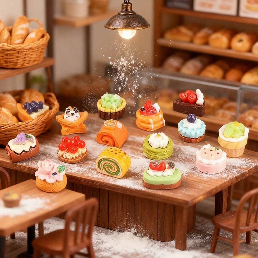 Realistic Food Toy Cake DIY Resin Accessories, Cream Gel Handmade DIY Phone Case, Fridge Magnet Decor, Dollhouse Decoration