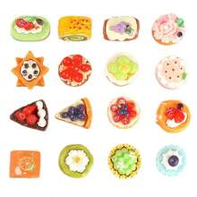 Realistic Food Toy Cake DIY Resin Accessories, Cream Gel Handmade DIY Phone Case, Fridge Magnet Decor, Dollhouse Decoration