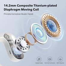 [High-Fidelity Wireless Earbuds] High-Fidelity Wireless Earbuds With Digital Display Charging Case | Long Battery Life, Low Latency, Ideal For Running And Fitness - 白色 - 查看 2