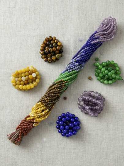 Ágatas 7 chacras piedra natural para bisutería set cuentas artesanales para pulseras collares amuletos joyería equilibrio energético colores vibrantes accesorios hechos a mano espiritualidad regalos creatividad