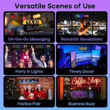 Programmable LED Display Board, Suitable For Commercial Displays And DIY Projects. 26-Inch * 4.13-Inch Animated Screen. 5V LED Signage Ideal For Shops, Bars, Parties, Celebrations, And Home Décor. Supports App And Remote Control Operation. - Colorful - View 5