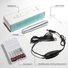 一套电动美甲护理套装，包含卸甲水、指甲锉、砂轮、美甲笔，适合美甲，可作为情人节和新年礼物。 - 彩色 - 查看 6