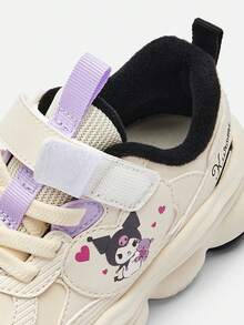 Balabala Kuromi 2025 Autumn/Winter Children's Sports Shoes, Girls' Fleece Lining Anti-Slip Shoes