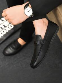 2025 Mocassini classici da uomo, comodi e di moda, scarpe da guida leggere, versatili e confortevoli (Nota: le scarpe sono piccole, si consiglia di scegliere una taglia in più per chi ha piedi più grandi) - nero - Visualizzare 5