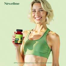 Newellme Vinagre de Manzana 60 Gomitas  | Ideal para mejorar la digestión y controlar el peso. Ayuda a metabolizar las grasas, controlar los niveles de azúcar en la sangre y mantener una microbiota intestinal saludable. - Manzana - Ver 5
