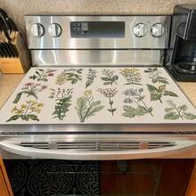 1 pieza Felpudo de secado de platos con estampado de hierbas, almohadilla absorbente para encimera de cocina, felpudo de goteo para tocador de baño, felpudo de drenaje de agua de silicona suave para grifos, posavasos de tocador, felpudo antisalpicaduras de inodoro, accesorios de cocina y baño - Multicolor - Ver 2