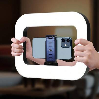 ضوء دائري متعدد الاستخدامات محمول باليد، ضوء مصمم للتصوير الفوتوغرافي والبث المباشر للهواتف، قابل لإعادة الشحن عبر USB، ضوء سيلفي/البث المباشر للمكتب، ملحق للهواتف وتصوير، مناسب للسيلفي والبث المباشر، إضاءة محمولة
