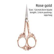 1 Pc Vintage  Style Scissors Stainless Steel For Cross Stitch Cutting Embroidery Sewing Handcraft Craft Art Work DIY Tool - 彩色 - 查看 7