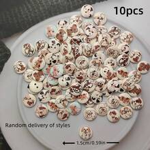 10/50/100Pcs Vintage Mixed Pattern Wooden Dog Buttons, 2 Holes Wood Puppy Print Buttons For Sewing Clothing Bag Hat DIY Craft Party Decor - Multicolor - View 12
