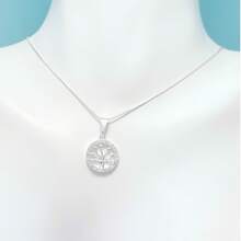 Simple And Elegant Women's Necklace, Tree Of Life Pendant Inlaid With Zirconia, 925 Silver Plated - Bạc - Xem 4