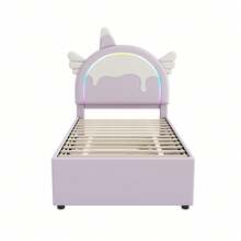 Kids Bed Frames, Headboards & Footboards - Purple + PU - View 8