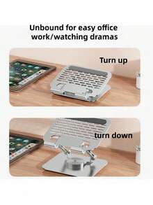 360° drehbarer Metall-Tischständer für Smartphone & Tablet, luxuriöses lässiges Gadget für Live-Streaming & Binge-Watching