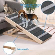 Upgrade 2 - In - 1 Pet Ramp Dog Stair, Folding Pet Stairs, Portable Dog Ramp SmallLarge Old Animals With Non - Slip Surface, Dog Ramp Bed, Couch And Car, 11.8 To 23.6 Height Adjustable40*17. - 40*17,71 - Xem 5