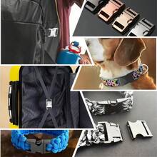 RoYishi 2个/包 10-30mm 金属侧开扣，适用于伞绳手链、宠物项圈、DIY缝纫包、行李箱、户外背包配件 - 彩色 - 查看 7
