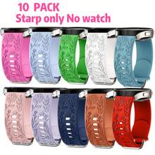 10 Pack Band Compatible With Samsung Galaxy Watch 7 6 5 4 FE Band 40mm 44mm,Galaxy Watch 5 Pro 45mm/6 4 Classic 42mm 46mm 43mm 47mm/Active 2, 20mm Soft Silicone Sport Strap Women Men, Small