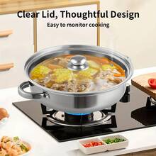 EZIFY 28cm Wide Steamer, Suitable For Steaming And Boiling, Durable 2/3 Layer Stainless Steel Pot, Stainless Steel Pot Perfectly Suitable For Making Soups, Healthy Meals, Home Cooking, Compatible With Gas And Induction Cooktops, Steamer, Multi-Functional Cooking Utensil, Wide-Mouth Cooking Utensil, Long-Lasting Material, Multi-Functional Pot, Cooking Enthusiast, Home Kitchen - 3層 - 查看 9