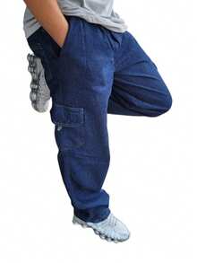Men Pants - Navy Blue - View 10