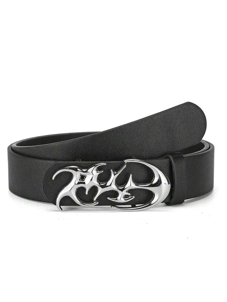 1 حزام بإبزيم نجمي بطراز بانك، مناسب للرجال والنساء، للارتداء اليومي والشارع، مناسب للجينز والمهرجانات والحفلات - أسود-أ - مشاهدة 13