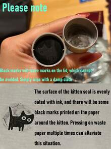 可爱黑猫教师奖励印章 - 萌萌奔跑小猫印泥，适用于课堂鼓励、学生行为奖励和艺术项目 - 耐用橡胶印章，趣味动物设计，猫主题课堂用品，返校季，学习用品