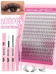 Kẹp mi dày 12-18mm Kẹp mi cụm 10D- 100D 240 cụm D Curl Volume Kẹp mi 3D tự nhiên Kẹp mi từng cụm dày Mi nối D Curl Cluster Bộ mi giả đa năng Bao gồm keo dán mi & keo dán mi, nhíp mi giả và cọ mi giả Tự trang điểm tại nhà, đi lễ hội hoặc khi di chuyển. - Hồng - Xem 19