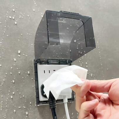 1pc Safety Outlet Cover Box, Plug Covers For Electrical Outlets, Socket Covers For Outlets, Outlet Box Cover