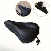 Bike Seat Cushion - Soft And Thickened Gel Bicycle Saddle Pad Enhances Riding Comfort, Suitable For Road And Mountain Bikes. Bike Seat Cover - Cycling Accessories Featuring Sponge Bike Seat Cushion With Center Groove Ventilation Design.