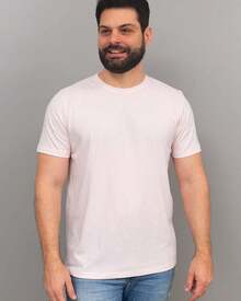 100% Cotton Men's Basic Short Sleeve T-Shirt - Baby Pink - View 9