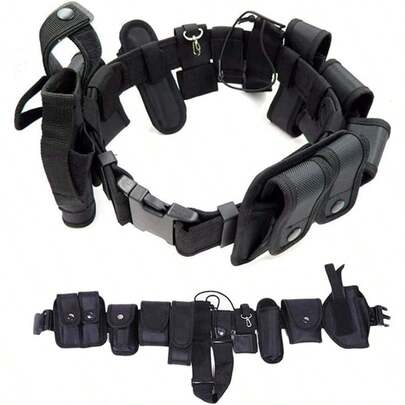 Law Enforcement Utility Tactical Belt Multifunctional Outdoor Training Belt Bag Hiking Belt Patrol Military