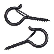 30pcs Heavy Duty Metal Q Hooks With Safety Lock - Rustproof Screw-In Hooks For Plants, Lights & Bird Feeders - Versatile Indoor/Outdoor Use, 120pcs, Multifunctional