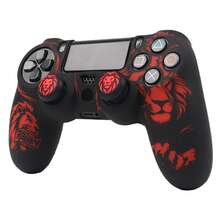 Lion Head Controller Skin Cover For Playstation 4 Controller, RALAN 1 Controller Protector Case+2 CustomisedThumb Grips Caps - Multicolor - View 12