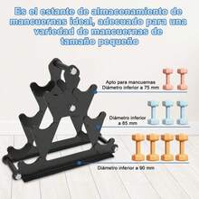 Soporte de Mancuernas(Dumbbells not included), 3 Niveles Estante de Almacenamiento Mancuerna Profesional, 34 * 30 * 9cm Soporte de Pesas Compacto Estante Exhibición Rack Gym para Gimnasio, Peso 100Kg - 1 - Ver 8