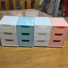 2个经典白色塑料可堆叠收纳抽屉，适用于办公用品、珠宝、化妆品等——节省空间的桌面收纳盒，也适用于学校和宿舍。 - 彩色 - 查看 6