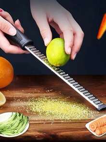 1pc Stainless Steel Cheese Grater Slicer Lemon Zester Chocolate Chopper Fruit Peeler Planer Vegetables Cutter Kitchen Gadgets - Black - View 5