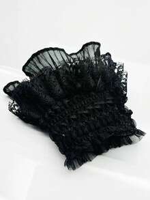 1 Pair Women's Lace Trim Detachable Cuffs, Lightweight Sweatshirt/Sweatshirt Sleeve Extender, Cute Lolita Style Accessory, Suitable For Cosplay, Manicure, Photography Props - One Size - View 8