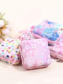 Colorful Printed Earphone, Cable, Charger, Hard Drive Protective Storage Pouch, Portable Zipper Shockproof Organizer Case Cable Organizer Electronic Organizer Storage Bag Waterproof For Travel For Tech For Women For Men Charger Bag Charger Case Waterproof Bag Travel Essentials - Multicolor - View 2