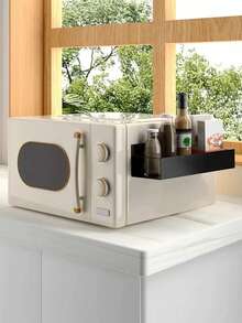 1/2 Pcs Magnetic Spice Rack Organizer, Suitable For Refrigerator And Oven, Black Fridge Storage Rack - Multicolor - View 4